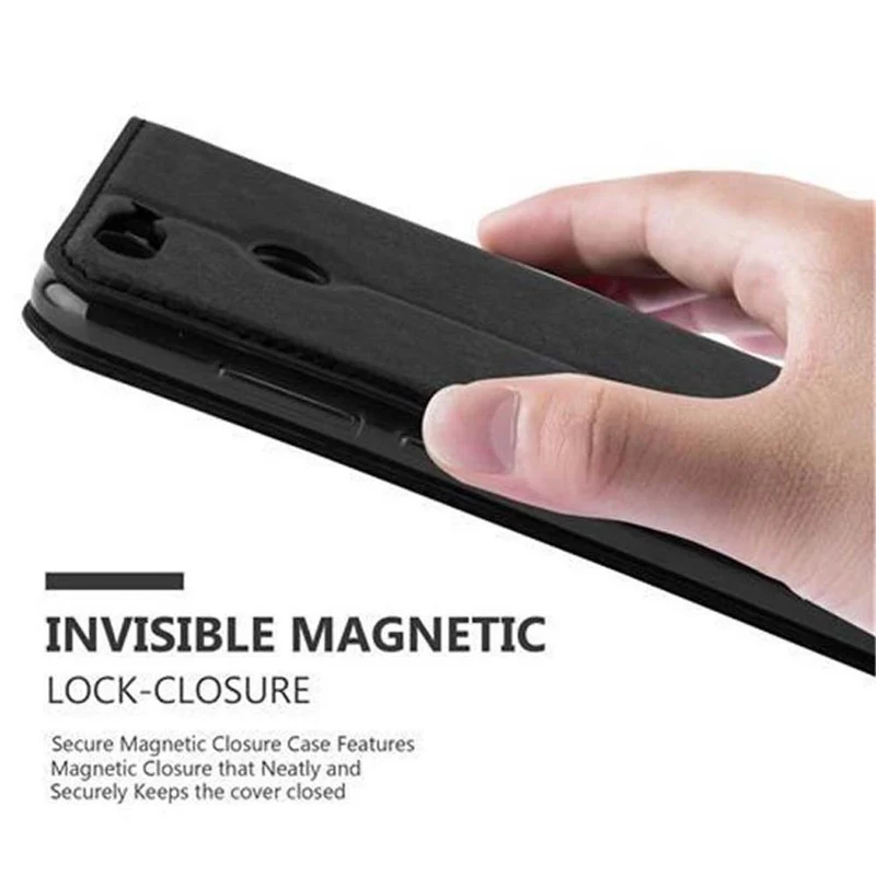 Cadorabo Hülle kompatibel mit Huawei NOVA 2 Schutzhülle mit Magnetverschluss, Standfunktion und Kartenfach