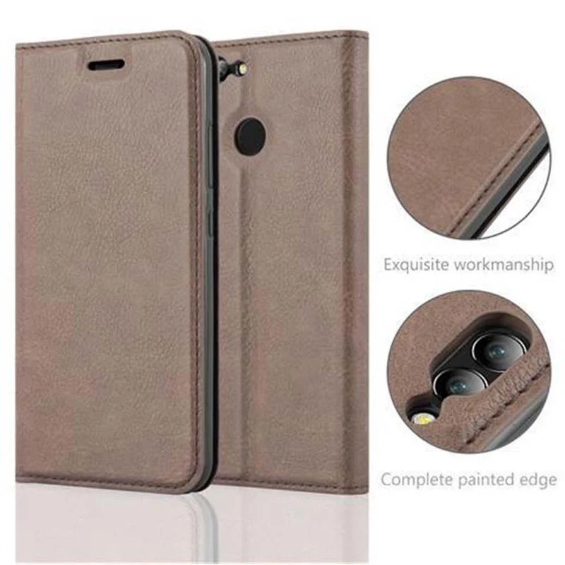 Cadorabo Hülle kompatibel mit Huawei NOVA 2 Schutzhülle mit Magnetverschluss, Standfunktion und Kartenfach