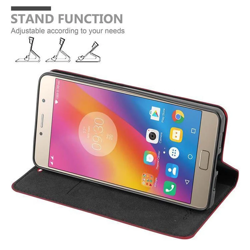 Cadorabo Hülle kompatibel mit Lenovo P2 Schutzhülle mit Magnetverschluss, Standfunktion und Kartenfach
