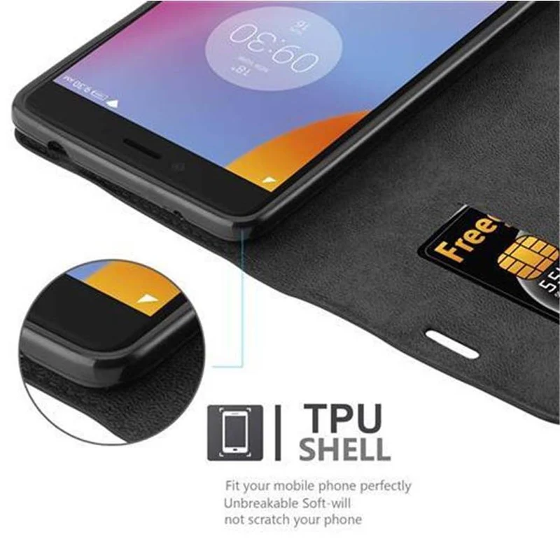 Cadorabo Hülle kompatibel mit Lenovo K6 NOTE Schutzhülle mit Magnetverschluss, Standfunktion und Kartenfach