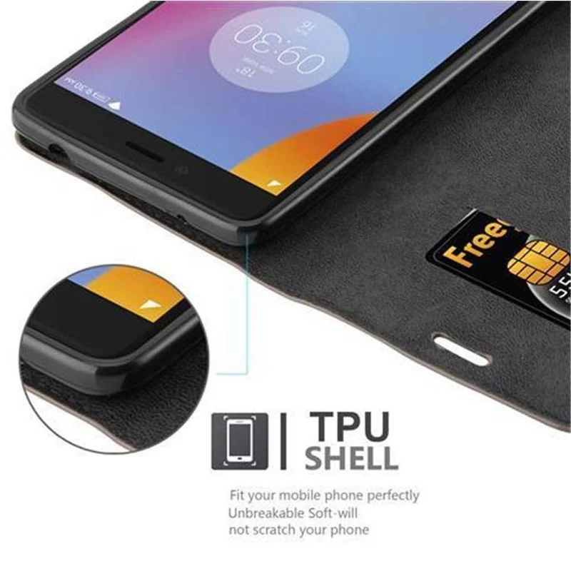 Cadorabo Hülle kompatibel mit Lenovo K6 NOTE Schutzhülle mit Magnetverschluss, Standfunktion und Kartenfach