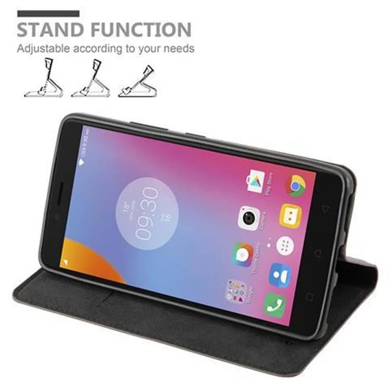 Cadorabo Hülle kompatibel mit Lenovo K6 NOTE Schutzhülle mit Magnetverschluss, Standfunktion und Kartenfach