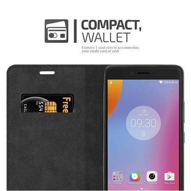 Cadorabo Hülle kompatibel mit Lenovo K6 NOTE Schutzhülle mit Magnetverschluss, Standfunktion und Kartenfach