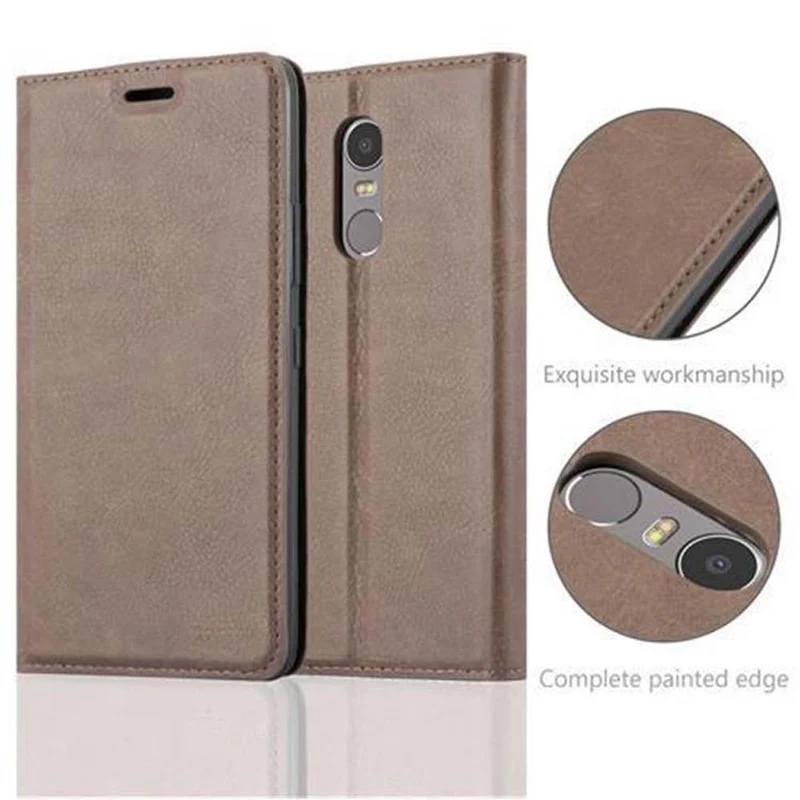 Cadorabo Hülle kompatibel mit Lenovo K6 NOTE Schutzhülle mit Magnetverschluss, Standfunktion und Kartenfach