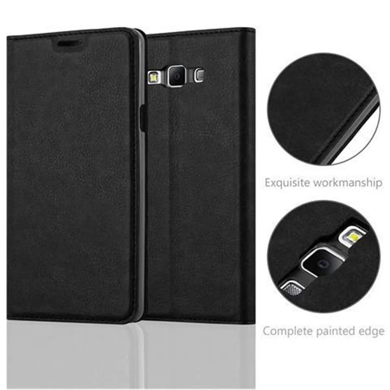 Cadorabo Hülle kompatibel mit Samsung Galaxy A7 2015 Schutzhülle mit Magnetverschluss, Standfunktion und Kartenfach