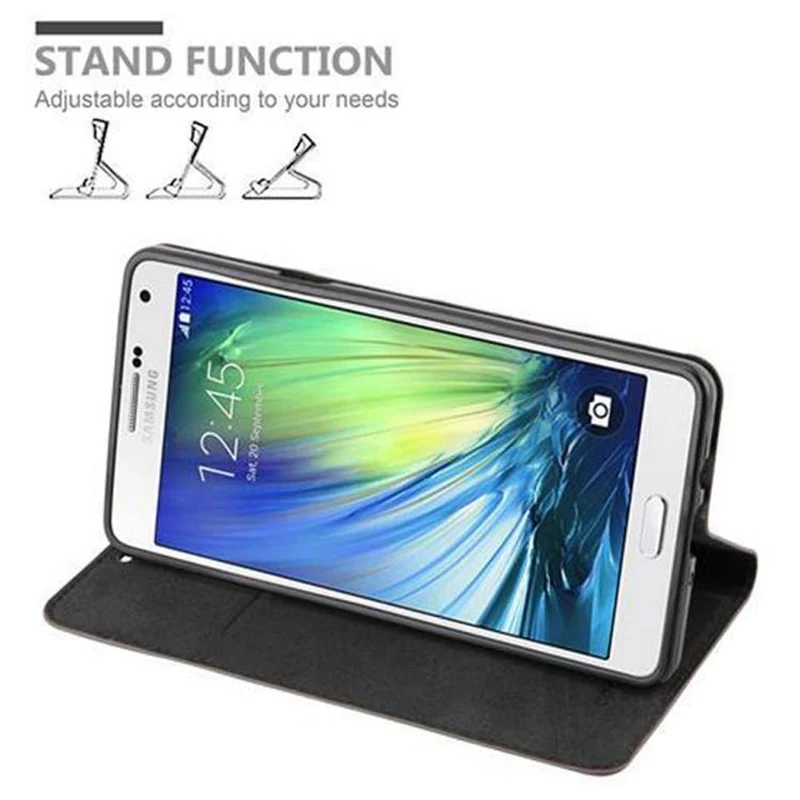 Cadorabo Hülle kompatibel mit Samsung Galaxy A7 2015 Schutzhülle mit Magnetverschluss, Standfunktion und Kartenfach