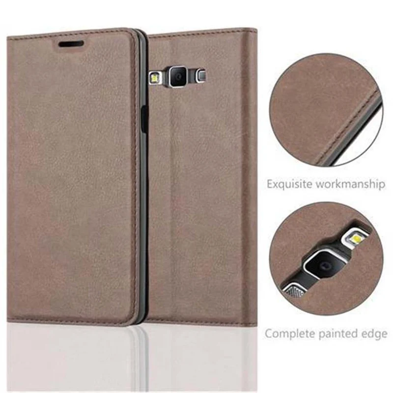 Cadorabo Hülle kompatibel mit Samsung Galaxy A7 2015 Schutzhülle mit Magnetverschluss, Standfunktion und Kartenfach