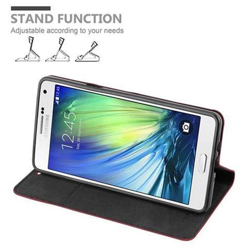 Cadorabo Hülle kompatibel mit Samsung Galaxy A7 2015 Schutzhülle mit Magnetverschluss, Standfunktion und Kartenfach