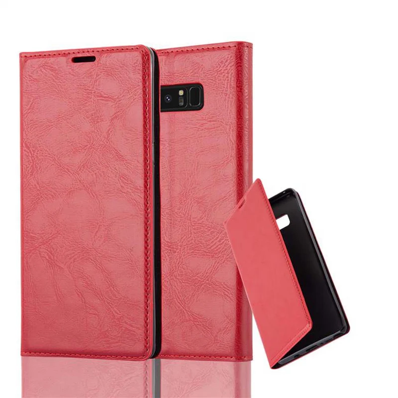 Cadorabo Hülle kompatibel mit Samsung Galaxy NOTE 8 Schutzhülle mit Magnetverschluss, Standfunktion und Kartenfach