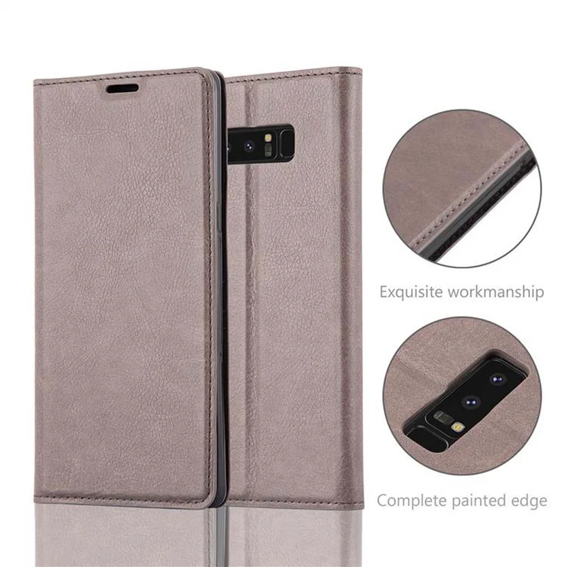 Cadorabo Hülle kompatibel mit Samsung Galaxy NOTE 8 Schutzhülle mit Magnetverschluss, Standfunktion und Kartenfach