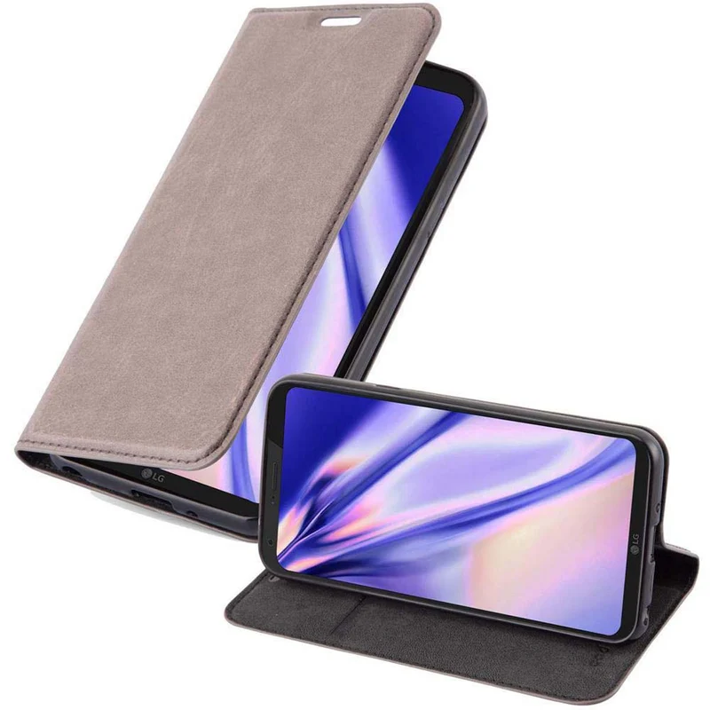 Cadorabo Hülle kompatibel mit LG Q6 / G6 MINI Schutzhülle mit Magnetverschluss, Standfunktion und Kartenfach
