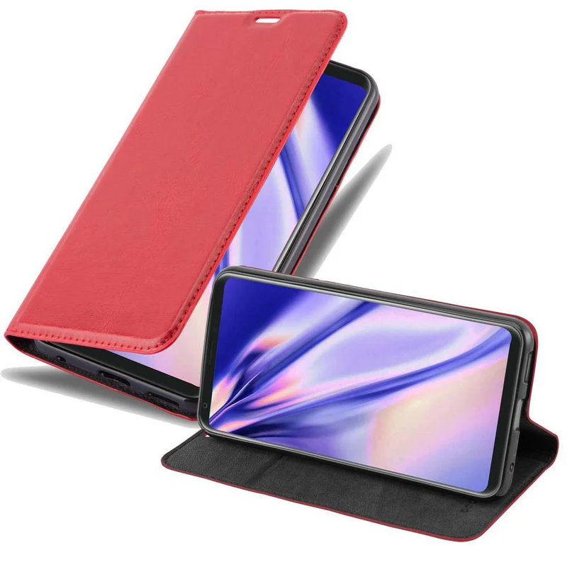 Cadorabo Hülle kompatibel mit LG V30 / V30+ / V30S / V30S+ Schutzhülle mit Magnetverschluss, Standfunktion und Kartenfach