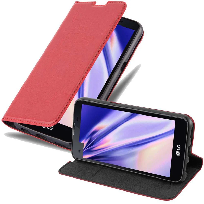 Cadorabo Hülle kompatibel mit LG X SCREEN Schutzhülle mit Magnetverschluss, Standfunktion und Kartenfach
