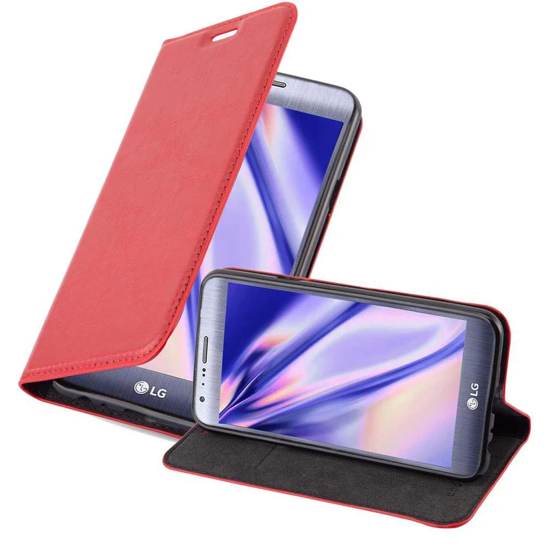 Cadorabo Hülle kompatibel mit LG X CAM Schutzhülle mit Magnetverschluss, Standfunktion und Kartenfach