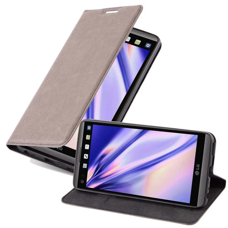 Cadorabo Hülle kompatibel mit LG V20 Schutzhülle mit Magnetverschluss, Standfunktion und Kartenfach