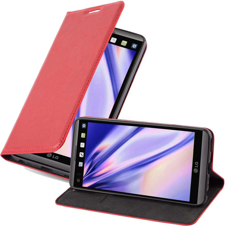 Cadorabo Hülle kompatibel mit LG V20 Schutzhülle mit Magnetverschluss, Standfunktion und Kartenfach