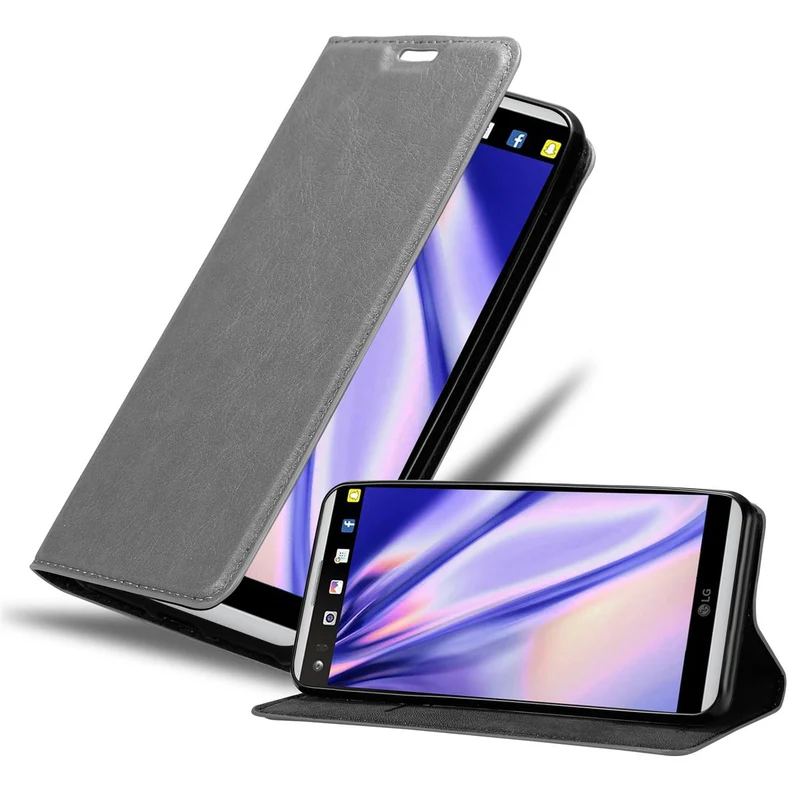 Cadorabo Hülle kompatibel mit LG V20 Schutzhülle mit Magnetverschluss, Standfunktion und Kartenfach