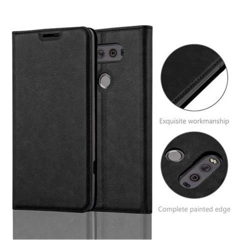 Cadorabo Hülle kompatibel mit LG V20 Schutzhülle mit Magnetverschluss, Standfunktion und Kartenfach