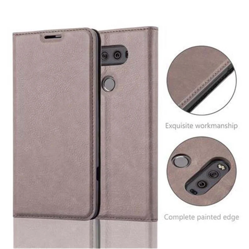 Cadorabo Hülle kompatibel mit LG V20 Schutzhülle mit Magnetverschluss, Standfunktion und Kartenfach