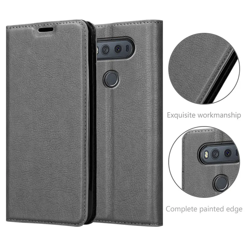 Cadorabo Hülle kompatibel mit LG V20 Schutzhülle mit Magnetverschluss, Standfunktion und Kartenfach