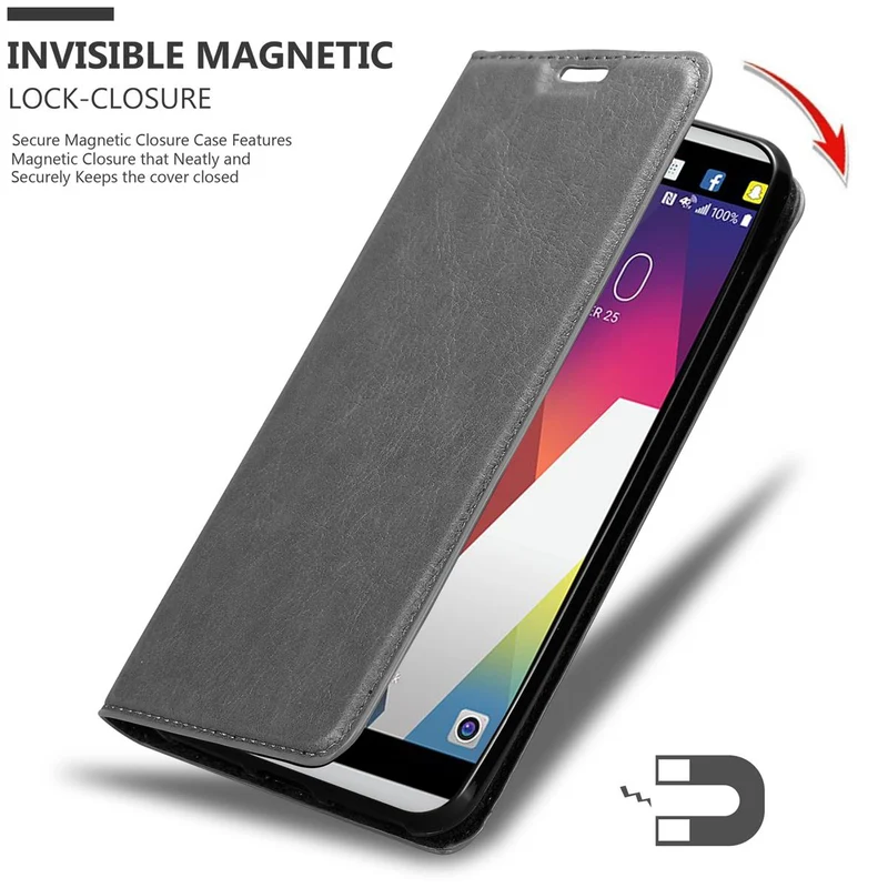 Cadorabo Hülle kompatibel mit LG V20 Schutzhülle mit Magnetverschluss, Standfunktion und Kartenfach