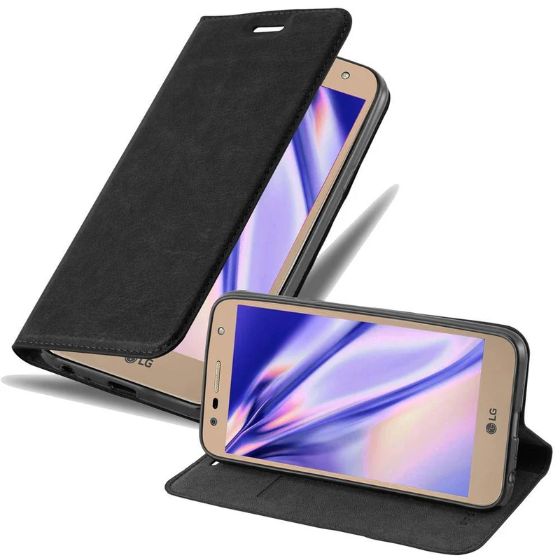 Cadorabo Hülle kompatibel mit LG X POWER 2 Schutzhülle mit Magnetverschluss, Standfunktion und Kartenfach