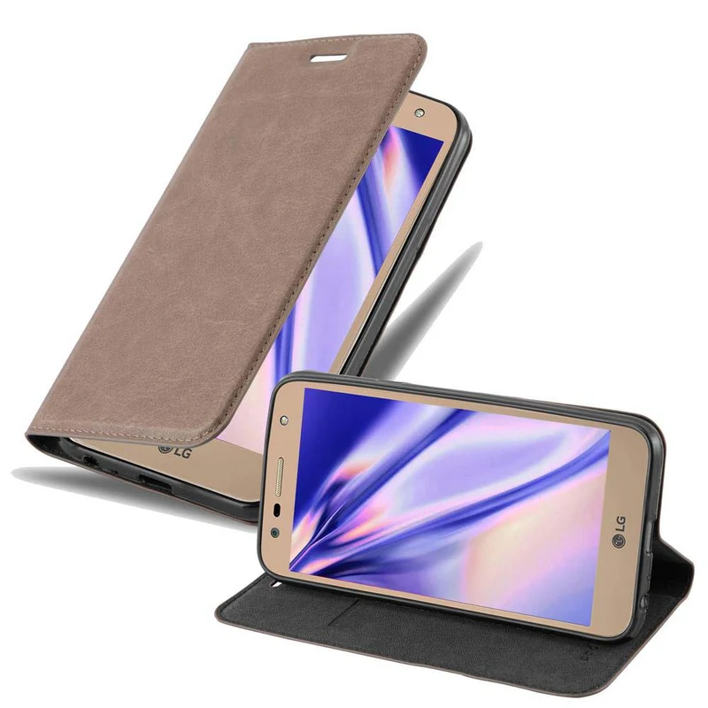 Cadorabo Hülle kompatibel mit LG X POWER 2 Schutzhülle mit Magnetverschluss, Standfunktion und Kartenfach