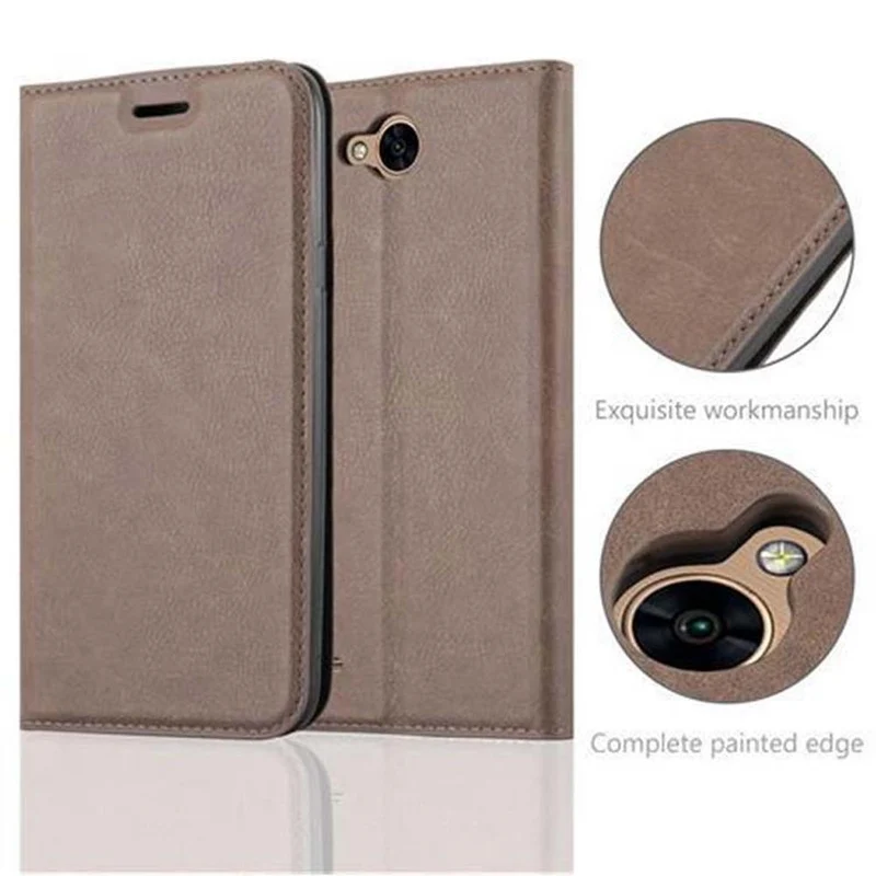 Cadorabo Hülle kompatibel mit LG X POWER 2 Schutzhülle mit Magnetverschluss, Standfunktion und Kartenfach