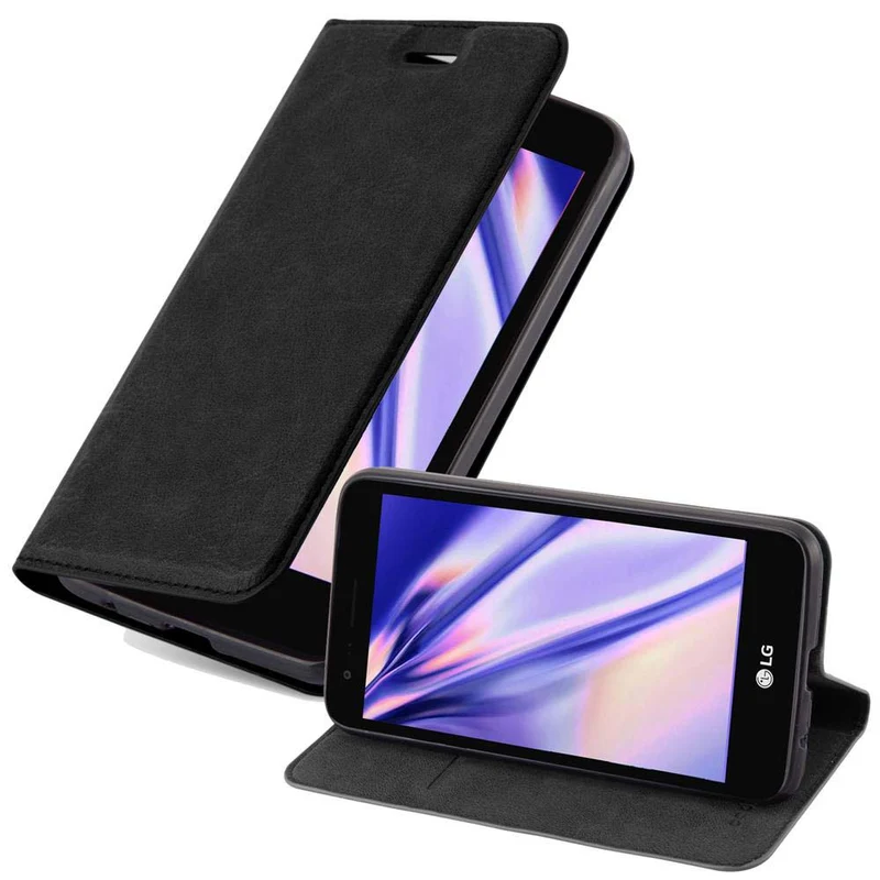 Cadorabo Hülle kompatibel mit LG K4 2017 Schutzhülle mit Magnetverschluss, Standfunktion und Kartenfach