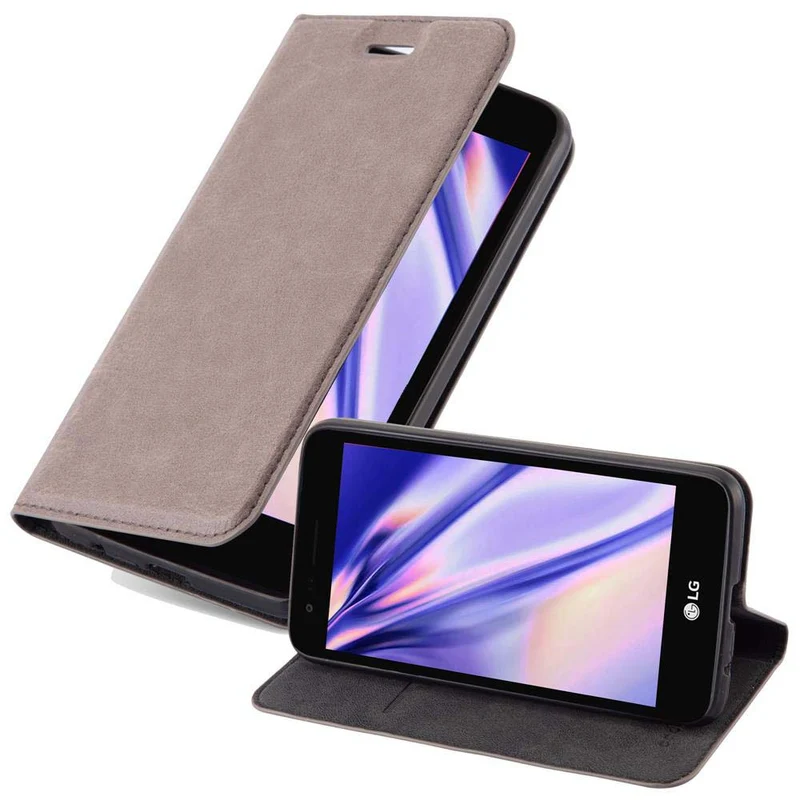 Cadorabo Hülle kompatibel mit LG K4 2017 Schutzhülle mit Magnetverschluss, Standfunktion und Kartenfach