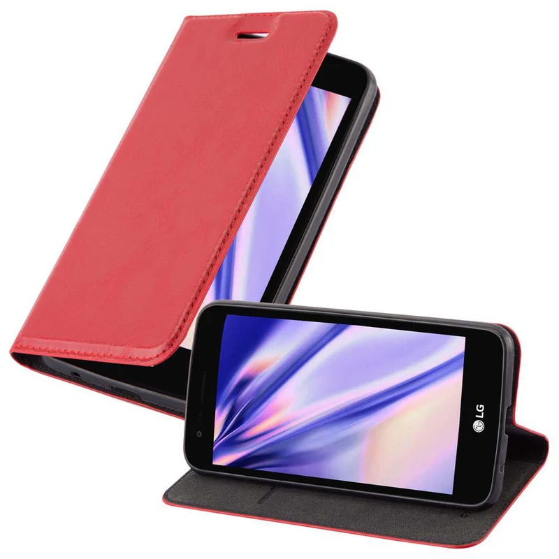 Cadorabo Hülle kompatibel mit LG K4 2017 Schutzhülle mit Magnetverschluss, Standfunktion und Kartenfach