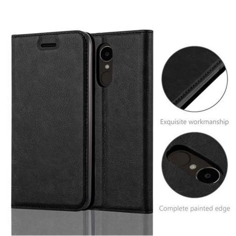 Cadorabo Hülle kompatibel mit LG K4 2017 Schutzhülle mit Magnetverschluss, Standfunktion und Kartenfach