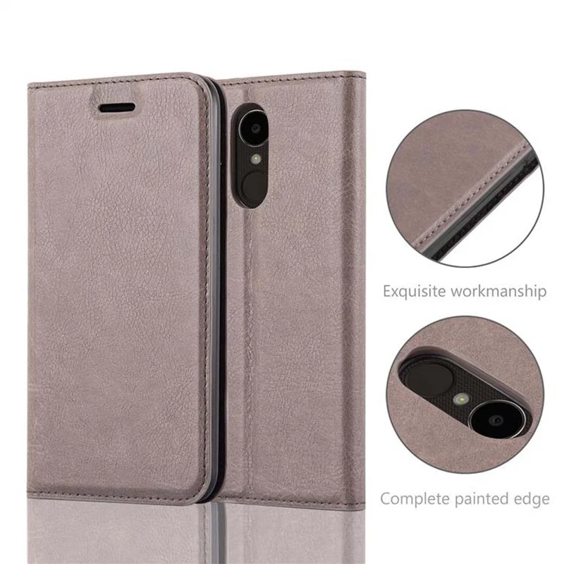 Cadorabo Hülle kompatibel mit LG K4 2017 Schutzhülle mit Magnetverschluss, Standfunktion und Kartenfach