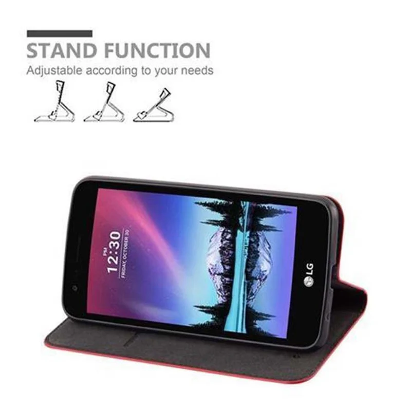 Cadorabo Hülle kompatibel mit LG K4 2017 Schutzhülle mit Magnetverschluss, Standfunktion und Kartenfach