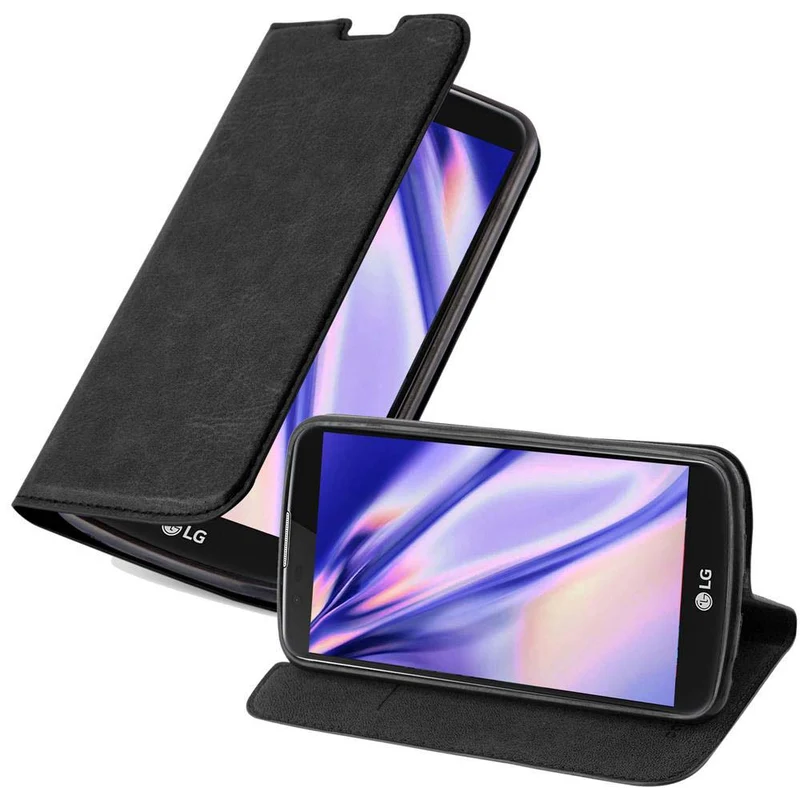 Cadorabo Hülle kompatibel mit LG K10 2016 Schutzhülle mit Magnetverschluss, Standfunktion und Kartenfach