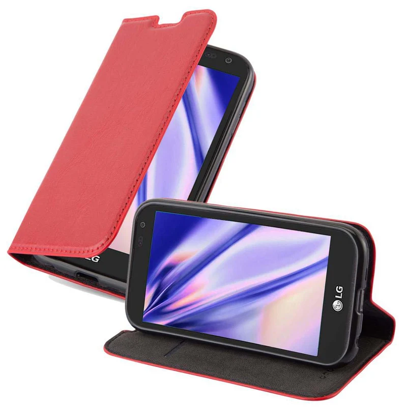Cadorabo Hülle kompatibel mit LG K3 2017 Schutzhülle mit Magnetverschluss, Standfunktion und Kartenfach