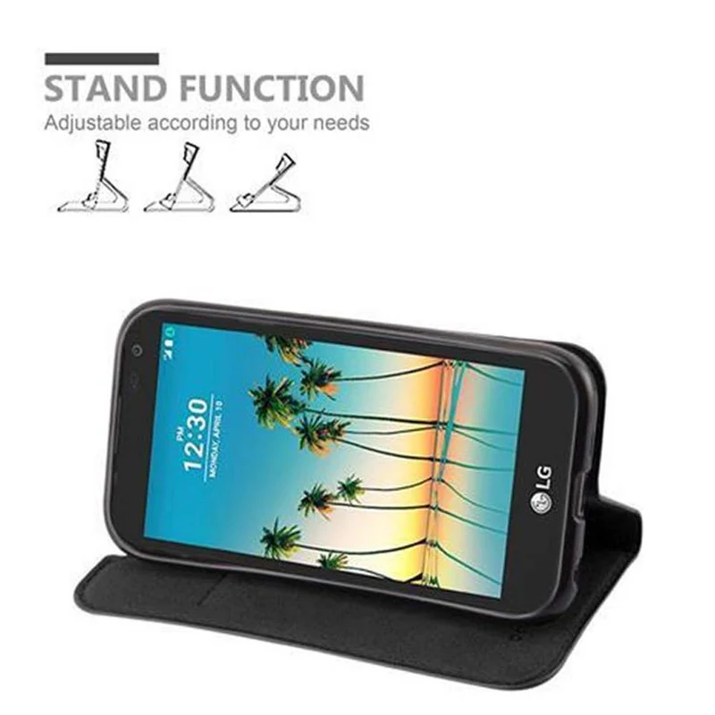 Cadorabo Hülle kompatibel mit LG K3 2017 Schutzhülle mit Magnetverschluss, Standfunktion und Kartenfach