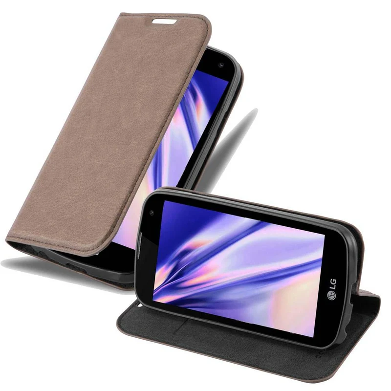 Cadorabo Hülle kompatibel mit LG K3 2016 Schutzhülle mit Magnetverschluss, Standfunktion und Kartenfach