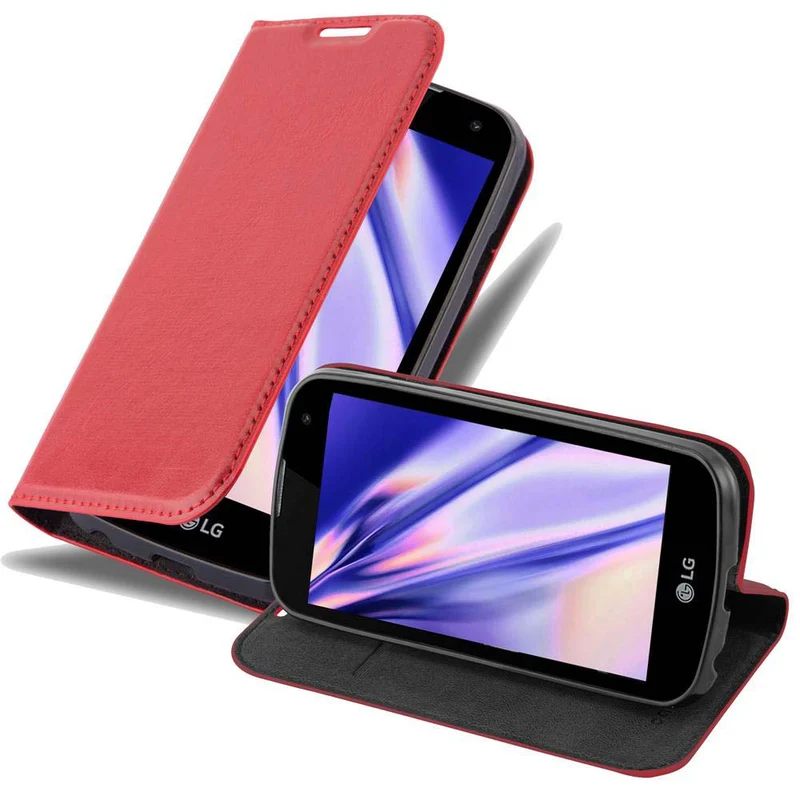 Cadorabo Hülle kompatibel mit LG K3 2016 Schutzhülle mit Magnetverschluss, Standfunktion und Kartenfach