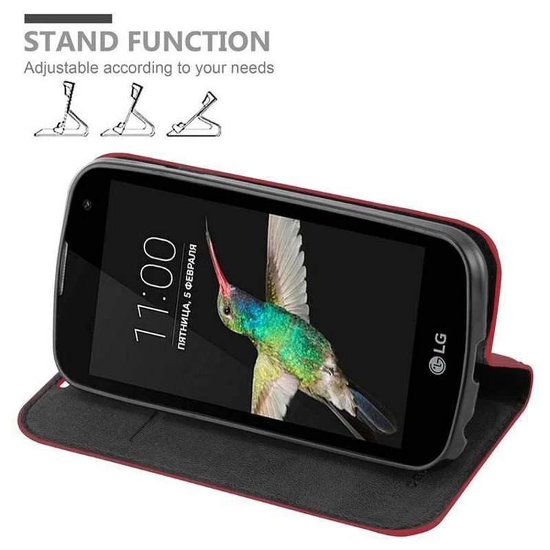 Cadorabo Hülle kompatibel mit LG K3 2016 Schutzhülle mit Magnetverschluss, Standfunktion und Kartenfach