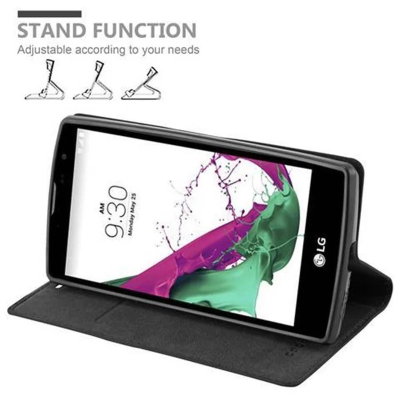 Cadorabo Hülle kompatibel mit LG G4C / G4 MINI / MAGNA Schutzhülle mit Magnetverschluss, Standfunktion und Kartenfach
