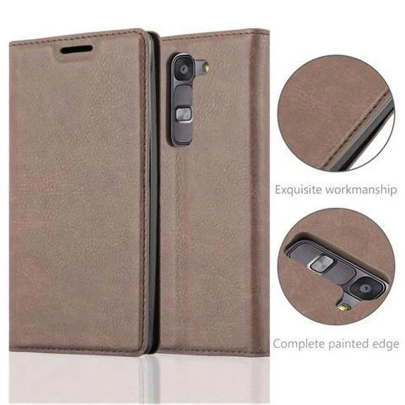 Cadorabo Hülle kompatibel mit LG G4C / G4 MINI / MAGNA Schutzhülle mit Magnetverschluss, Standfunktion und Kartenfach