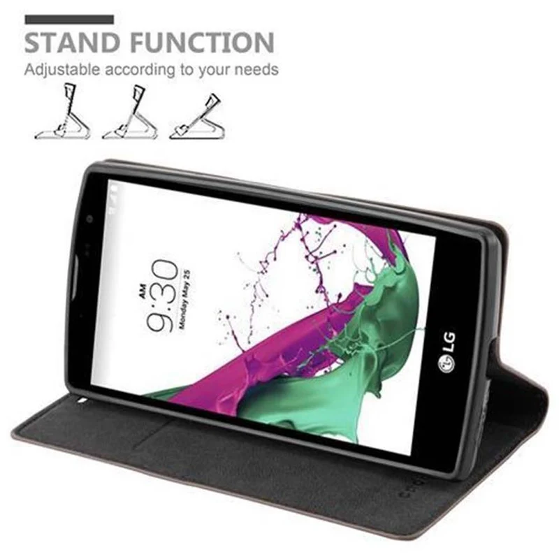 Cadorabo Hülle kompatibel mit LG G4C / G4 MINI / MAGNA Schutzhülle mit Magnetverschluss, Standfunktion und Kartenfach
