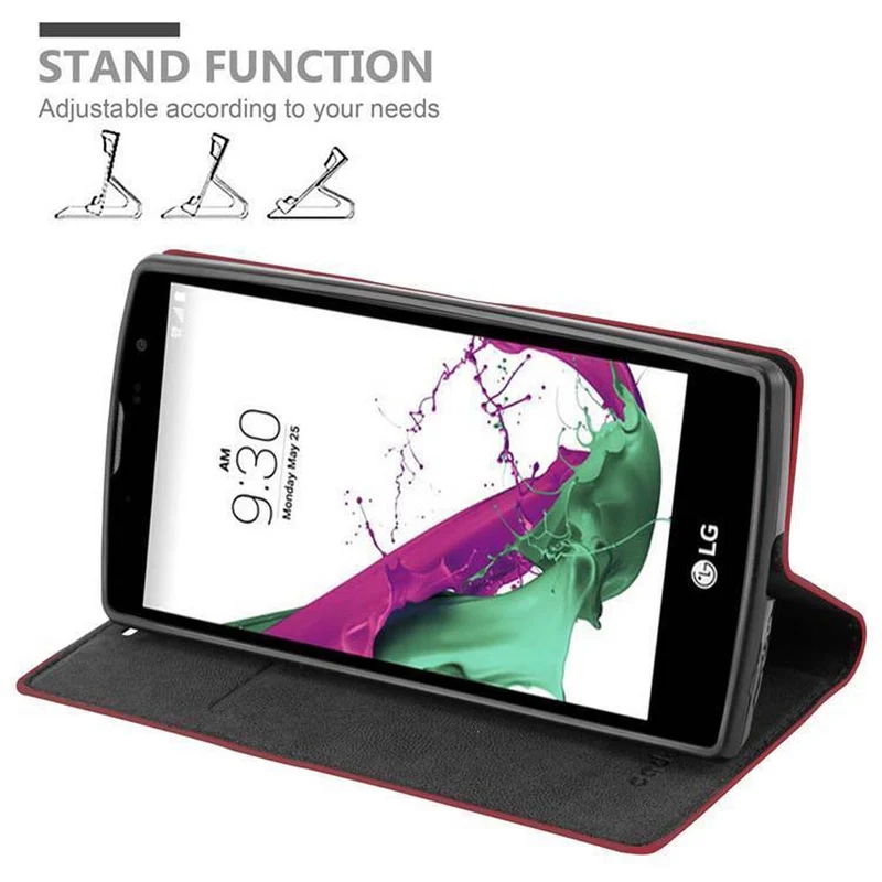 Cadorabo Hülle kompatibel mit LG G4C / G4 MINI / MAGNA Schutzhülle mit Magnetverschluss, Standfunktion und Kartenfach