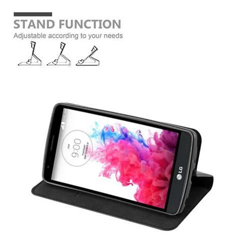 Cadorabo Hülle kompatibel mit LG G3 STYLUS Schutzhülle mit Magnetverschluss, Standfunktion und Kartenfach