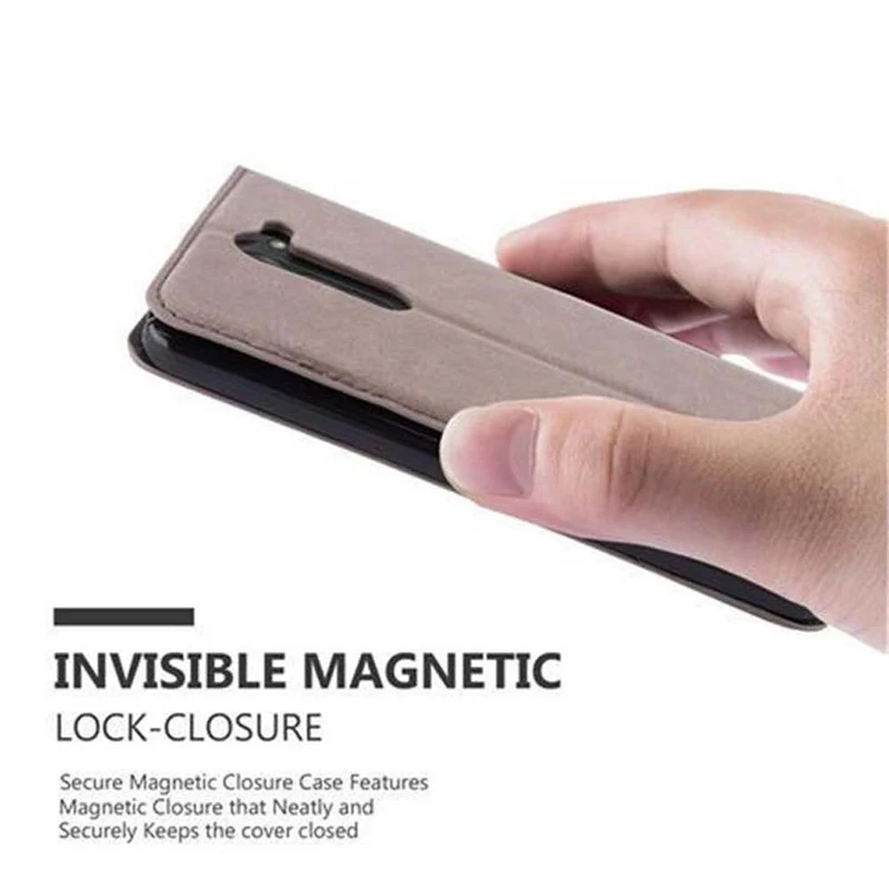 Cadorabo Hülle kompatibel mit LG G3 STYLUS Schutzhülle mit Magnetverschluss, Standfunktion und Kartenfach