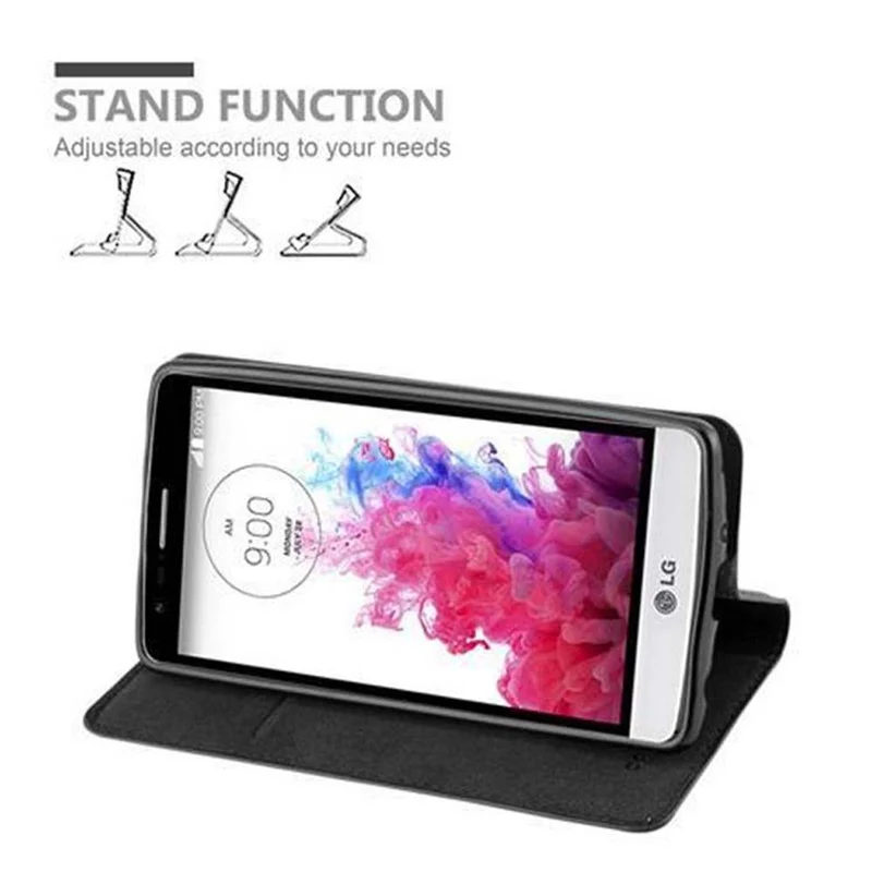 Cadorabo Hülle kompatibel mit LG G3 MINI / G3 S Schutzhülle mit Magnetverschluss, Standfunktion und Kartenfach