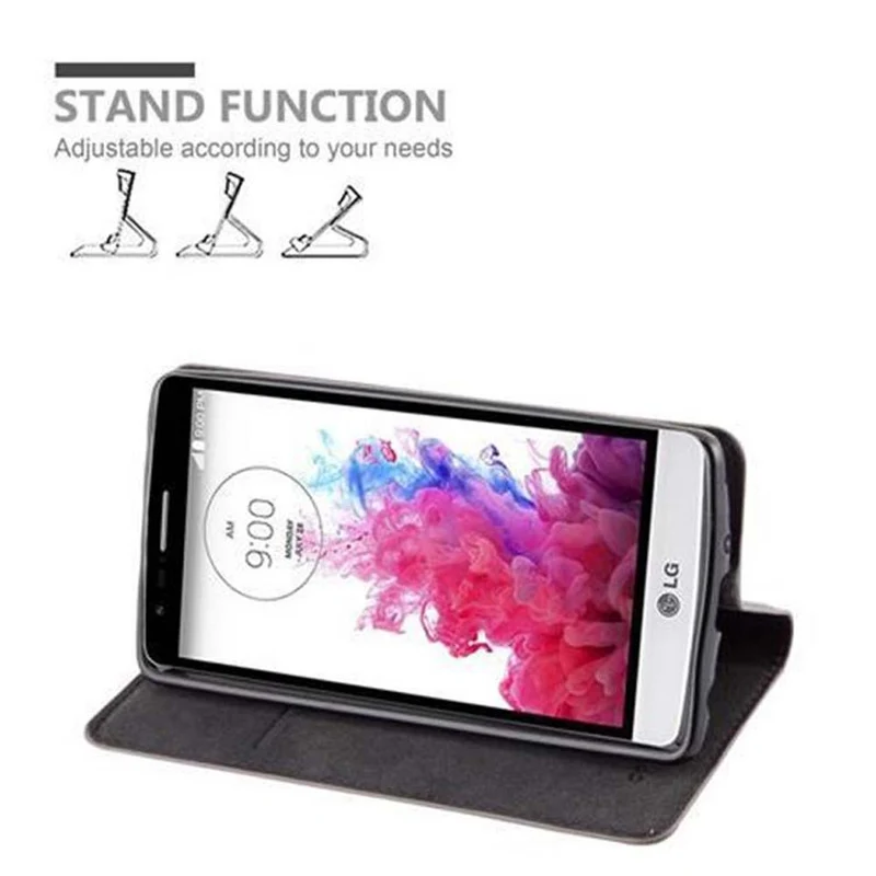 Cadorabo Hülle kompatibel mit LG G3 MINI / G3 S Schutzhülle mit Magnetverschluss, Standfunktion und Kartenfach