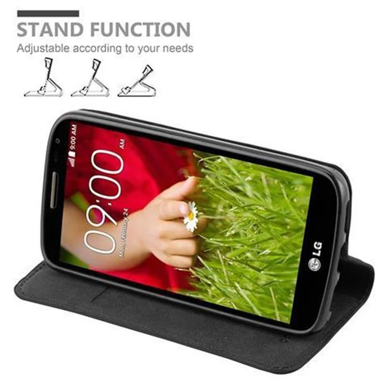 Cadorabo Hülle kompatibel mit LG G2 MINI Schutzhülle mit Magnetverschluss, Standfunktion und Kartenfach