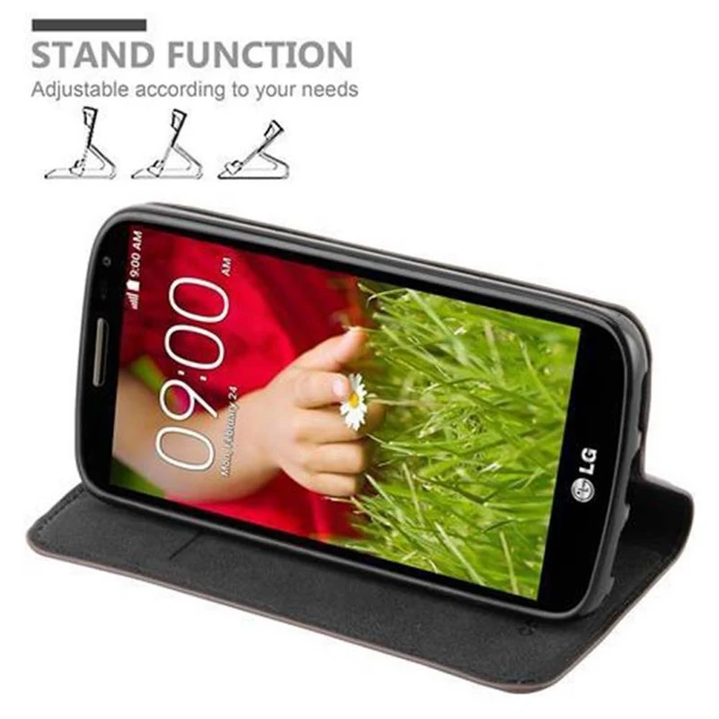 Cadorabo Hülle kompatibel mit LG G2 MINI Schutzhülle mit Magnetverschluss, Standfunktion und Kartenfach